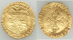 Barcelona. Charles I (V) gold Escudo (Ducat) ND (1535) XF (Scratched), Barcelona mint, Fr-36a (under Catalonia), Cal-14, Cay-3238. Struck for the empe...