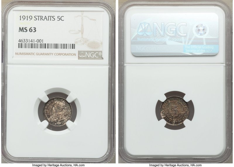 British Colony. George V 5-Piece Lot of Certified Assorted Multiple Cents NGC, 1...