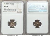 British Colony. George V 5-Piece Lot of Certified Assorted Multiple Cents NGC, 1) 5 Cents 1919 - MS63, KM31 2) 10 Cents 1926 - MS65, KM29b 3) 10 Cents...