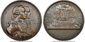 Don Luis de Velasco & Vincenzo Gonzales bronze "Capture of Morro Castle" Medal 1763 MS62 Brown NGC, Betts-443, Medina-12, Eimer-704. 49mm. By T.F. Pri...