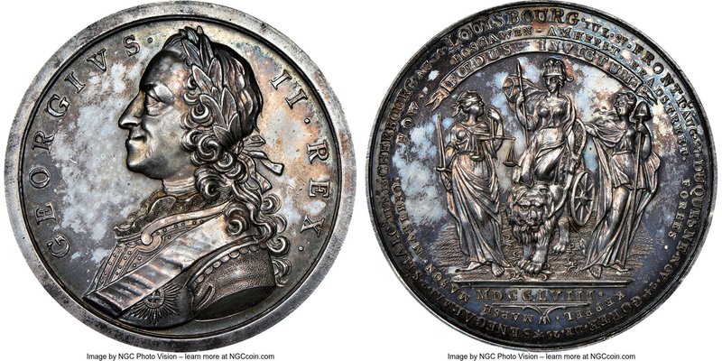 George II silver "Successes of 1758" Medal 1758 MS62 NGC, MI-692/416. 44mm. 

HI...