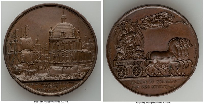 "Battle of Vimiera" bronze Medal 1808 UNC, BHM-637, Eimer-989. 41mm. 37.28gm. By...