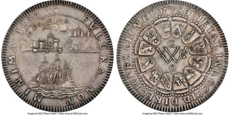 "Chamber of WIC in Groningen" silver Medal 1683-Dated MS62 NGC, Betts-64, Van Lo...