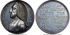 "William Pitt - Repeal of the Stamp Act" silver Medal ND (1766) MS62 NGC, Betts-516, BHM-100. 40mm. Very rare medal with gleaming surfaces.

HID098012...