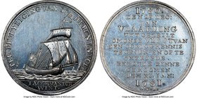 "Escape of the Dutch Fishing Fleet" silver Medal 1780-Dated MS62 Prooflike NGC, Betts-574. 32mm. 

HID09801242017