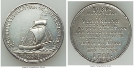 "Escape of the Dutch Fishing Fleet" silver Medal 1781-Dated AU (Scratched, Cleaned), Betts-574. 32mm. 12.12gm. 

HID09801242017