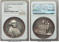 "Willem Crul - Capture of St. Eustatia" silver Medal 1781-Dated MS63+ NGC, Betts-581, Van Loon-556. 45mm. By Holtzhey. 

HID09801242017