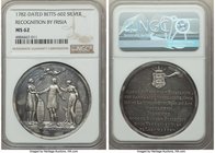 "Frisian Recognition of US Independence" silver Medal 1782-Dated MS62 NGC, Betts-602. 44mm. 

HID09801242017