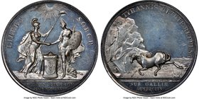 "Frisian Recognition of US Independence" silver Medal 1782-Dated MS61 Prooflike NGC, Van Loon-573. 45mm.

HID09801242017