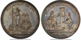 "Libertas Americana - Peace of Versailles" silver Medal 1783-Dated MS64 NGC, Betts-608. 45mm. Original patina.

HID09801242017