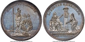 "Libertas Americana - Peace of Versailles" silver Medal 1783-Dated MS63 NGC, Betts-608. 45mm.

HID09801242017