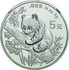 China; Panda Silver 5 Yuan. 1995. NGC MS68. FDC. 15.55g. 0.999. 33.00mm. KM731