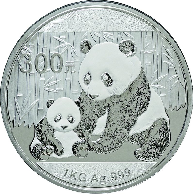 China; Panda 1kg Silver Proof 300 Yuan. 2012. . Proof. 1000.00g. 0.999. 100.00mm...