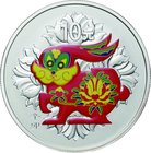 China; Year of the Rabbit Colorized Silver Proof 10 Yuan. 2011. . Proof. 31.10g. 0.999. 40.00mm. KM1974