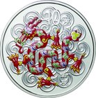 China; Year of the Dragon Colorized Silver Proof 10 Yuan. 2012. . Proof. 31.10g. 0.999. 40.00mm. KM2023