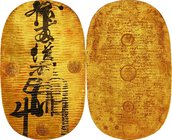 Japan; Kyoho Oban Kin Gold JNDA09-8. . . VF-EF. 165.40g. . . Revised w/JNDA Cert