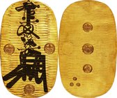 Japan; Man-en Oban Kin Gold Rewrite Ink JNDA09-11. 1860. . VF-EF. 112.40g. . . Rewrite Rare