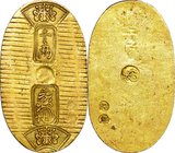 Japan; Man-en Koban Kin (Hina-Koban) Gold JNDA09-23. 1860. . VF-EF. 3.30g. . .