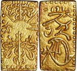 Japan; Bunsei 2 Bu-Ban-Kin (Shinbun 2 Bu / Large size) Gold JNDA09-25. 1818. . EF. 6.52g. . .