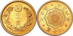 Japan; New type 20 Yen Gold JNDA01-6. 1917. . UNC. 16.67g. 0.9. 28.78mm.