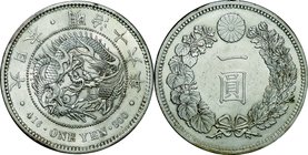 Japan; New type 1 Yen Silver Large size JNDA01-10. 1883. . UNC. 26.96g. 0.9. 38.60mm.