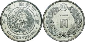 Japan; New type 1 Yen Silver Large size JNDA01-10. 1887. NGC MS64. UNC. 26.96g. 0.9. 38.60mm.