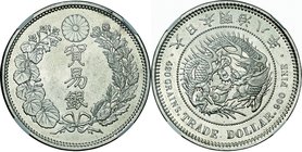 Japan; Trade Dollar Silver JNDA01-12. 1875. NGC MS64. UNC. 27.22g. 0.9. 38.58mm. Rare