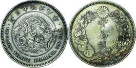Japan; Trade Dollar Silver JNDA01-12. 1876. PCGS Genuine (ChopMark-XF Details). F. 27.22g. 0.9. 38.58mm. Chop Mark