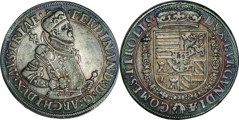 Holy Roman Empire; Ferdinand grand duke Silver 1 Thaler. 1564. . VF-EF. 28.44g. ...