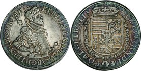 Holy Roman Empire; Ferdinand grand duke Silver 1 Thaler. 1564. . VF-EF. 28.44g. . 40.00mm. DAV8097 toned