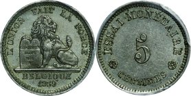 Bahama; Copper Essai 5 Centimes . 1859. PCGS SP55. EFSpecimen. . . .
