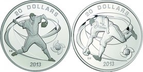 Canada; World Baseball Classic Silver 20 Dollars 4-Coin Proof Set. 2013. . Proof. 31.39g. 0.999. 38.00mm. KM1374-1377