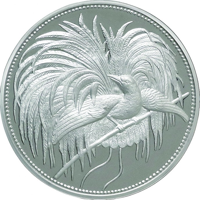 Cook Islands; Bird of Paradise Silver Proof 10 Dollars. 2003. . Proof. 187.00g. ...