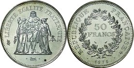 France; Hercules Silver 50 Francs. 1978. PCGS MS64. UNC. 30.00g. 0.9. 40.00mm. KM941.1