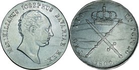 German Steates(Bavaria); Maximillian IV Silver 1 Thaler. 1809. . F. 29.34g. 0.868. 40.30mm. KM706.1 Discolored