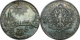 German Steates(Frankfurt); Frankfurt City View Silver 1 Thaler. 1772. . VF. 27.88g. . 39.80mm. KM251