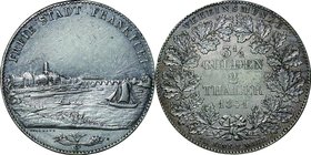 German Steates(Frankfurt); Frankfurt City View Silver 2 Thaler (3-1/2 Gulden). 1841. . VF. 37.10g. 0.9. 41.00mm. KM326 toned