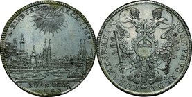 German Steates(Nuernberg); City View Silver 1 Thaler. 1768. . VF. 28.00g. . 41.50mm. KM350 toned
