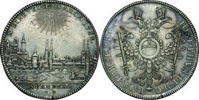 German Steates(Nuernberg); City View Silver 1 Thaler. 1768. . VF. . . . KM350 toned