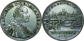German Steates(Regensburg); City View Silver 1 Thaler. 1756. . F. 28.00g. . 41.80mm. KM372