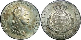 German Steates(Saxony); Friedrich August I Silver 1 Thaler. 1813. PCGS MS62. AU. 28.063g. 0.833. . KM1071
