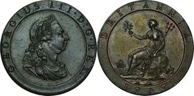 Great Britain; George III Copper Penny. 1797. . EF. 28.30g. . 36.00mm. KM618