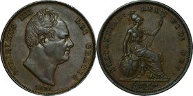 Great Britain; William IV Copper Penny. 1831. . VF. 18.60g. . 34.00mm. KM707 Discolored