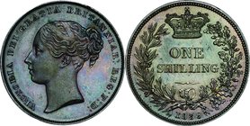 Great Britain; Victoria Young Head Silver No WW type Shilling. 1839. NGC PF62 CAMEO. EF-UNCProof. 5.65g. 0.925. 24.00mm. KM734.1 toned