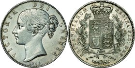Great Britain; Victoria Young Head Silver Crown. 1845. . VF-EF. 28.27g. 0.925. 38.10mm. KM741