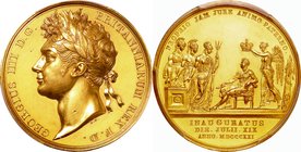 Great Britain; George IV Coronation Gold Proof Medal. 1821. PCGS SP61. EF-UNCProof. 31.09g. . . Eimer1146a