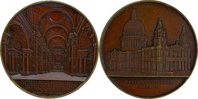 Great Britain; St.Paul's Cathedral in London Bronze Medal. 1849. . UNC. 85.95g. . 60.00mm.