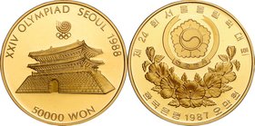 South Korea; Seoul Olympic Games II Gold 2-Coin Proof Set. . . Proof. . . .