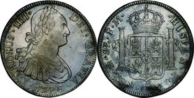 Mexico; Carlos IV Silver 8 Reales. 1796. . EF. . . . KM109 toned
