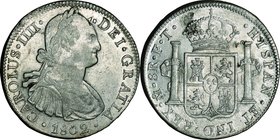 Mexico; Carlos IV Silver 8 Reales. 1802. . VF. . . . KM109